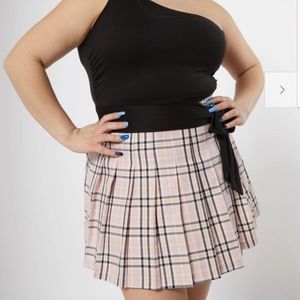 Plaid Pleated Skirt